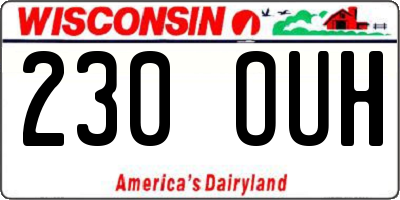 WI license plate 230OUH