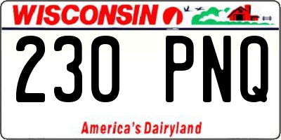 WI license plate 230PNQ