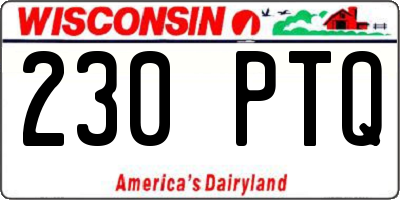 WI license plate 230PTQ