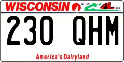 WI license plate 230QHM
