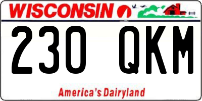 WI license plate 230QKM