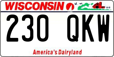 WI license plate 230QKW