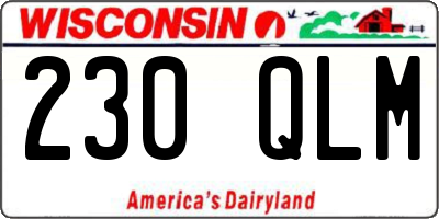 WI license plate 230QLM