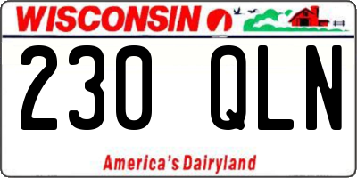 WI license plate 230QLN