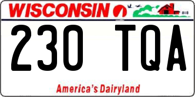 WI license plate 230TQA