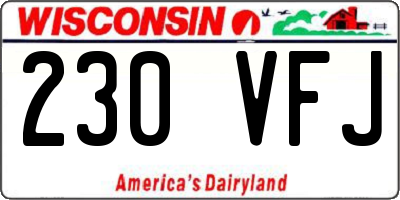 WI license plate 230VFJ