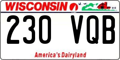 WI license plate 230VQB