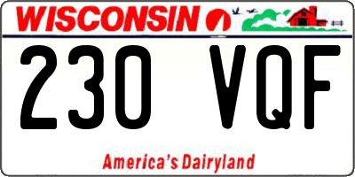 WI license plate 230VQF