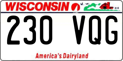 WI license plate 230VQG