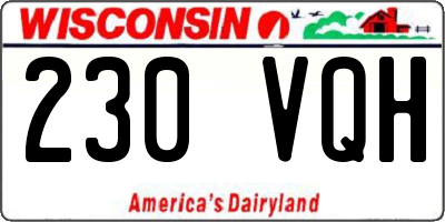 WI license plate 230VQH