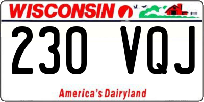 WI license plate 230VQJ