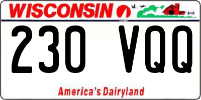 WI license plate 230VQQ