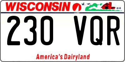 WI license plate 230VQR