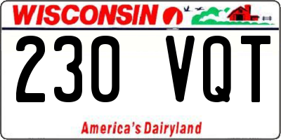 WI license plate 230VQT