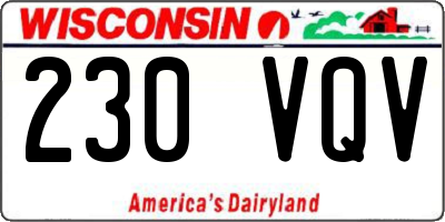 WI license plate 230VQV