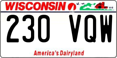 WI license plate 230VQW