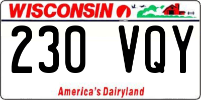 WI license plate 230VQY