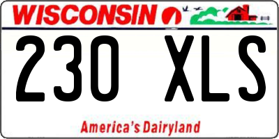 WI license plate 230XLS