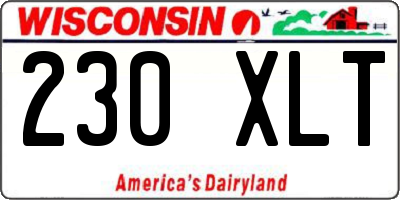 WI license plate 230XLT