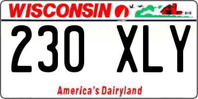 WI license plate 230XLY
