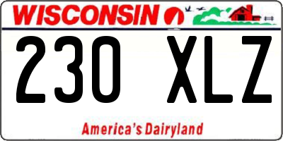 WI license plate 230XLZ
