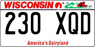 WI license plate 230XQD
