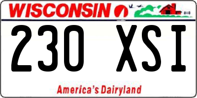WI license plate 230XSI
