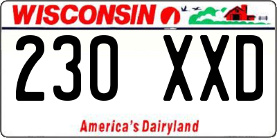 WI license plate 230XXD