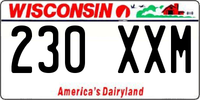 WI license plate 230XXM