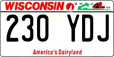 WI license plate 230YDJ