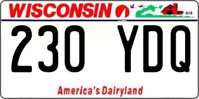 WI license plate 230YDQ