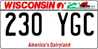 WI license plate 230YGC