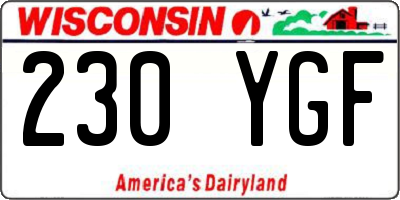 WI license plate 230YGF