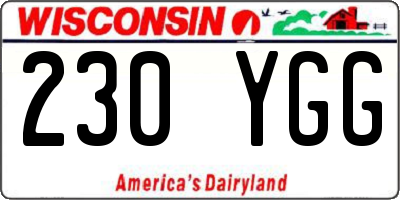 WI license plate 230YGG