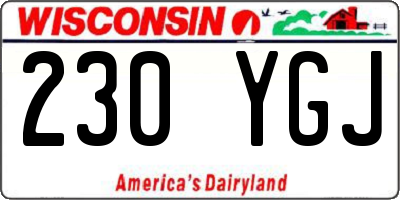 WI license plate 230YGJ
