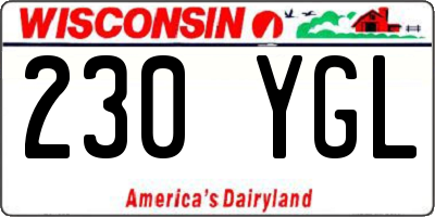 WI license plate 230YGL