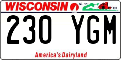 WI license plate 230YGM