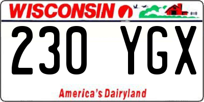 WI license plate 230YGX