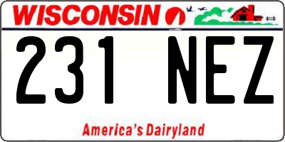 WI license plate 231NEZ