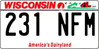 WI license plate 231NFM