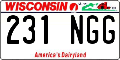WI license plate 231NGG