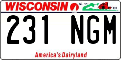 WI license plate 231NGM