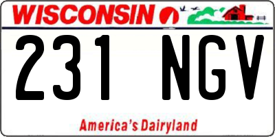 WI license plate 231NGV