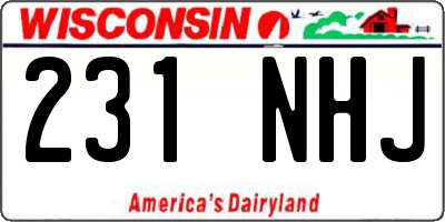 WI license plate 231NHJ