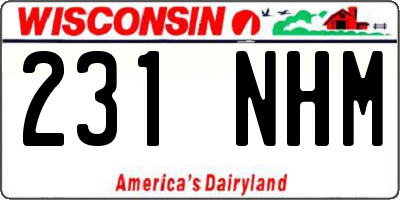 WI license plate 231NHM