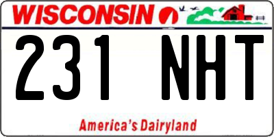 WI license plate 231NHT
