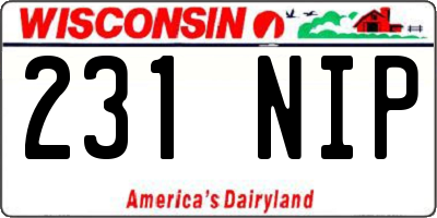 WI license plate 231NIP