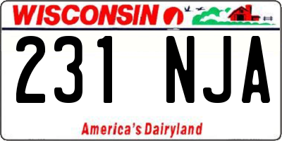 WI license plate 231NJA