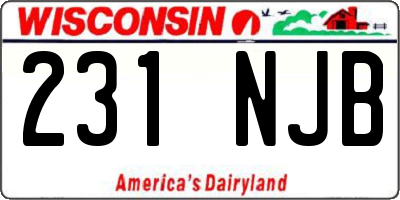 WI license plate 231NJB