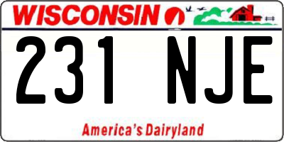 WI license plate 231NJE